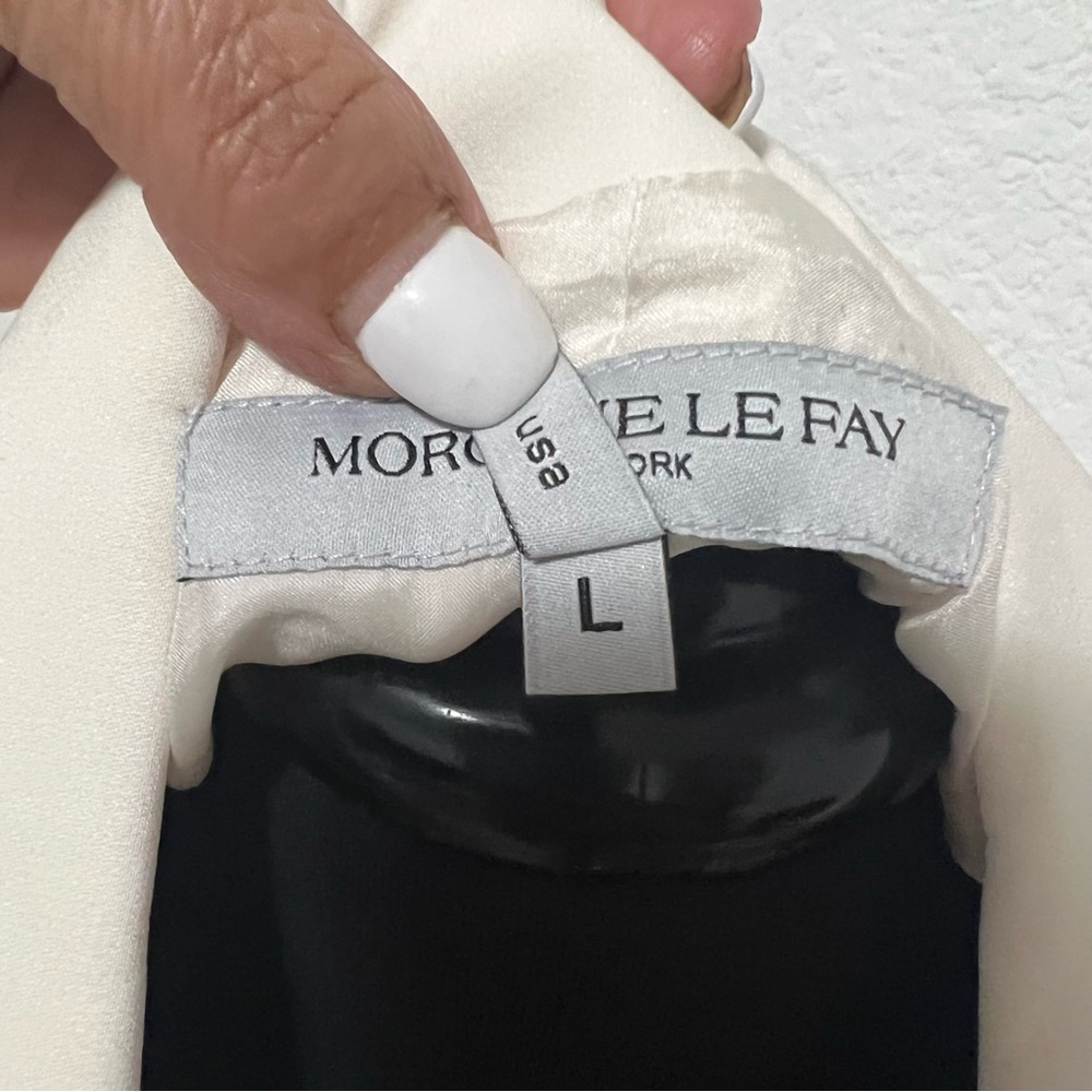 MORGANE Le Fay Silk Blazer L - Picture 10 of 12